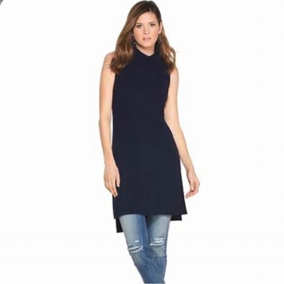 Sweater navy blue tabard - Picture 2 of 2